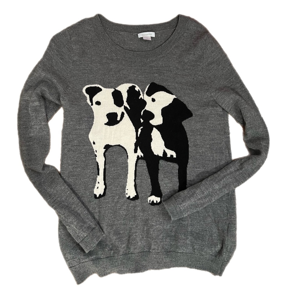 Garnet Hill Gray Knit Sweater